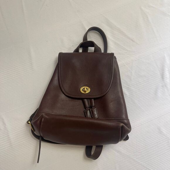 Coach Vintage 9960 Dark Brown Soft Leather Mini Day Backpack - Picture 1 of 10